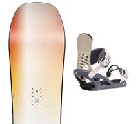Pack snowboard." Nitro Optisym W 25 + Fixations - Femme - Orange / Bleu / Blanc - taille 142 - modèle 2025