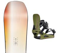 Pack snowboard." Nitro Optisym W 25 + Fixations - Femme - Orange / Bleu / Blanc - taille 146 - modèle 2025