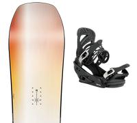 Pack snowboard." Nitro Optisym W 25 + Fixations - Femme - Orange / Bleu / Blanc - taille 146 - modèle 2025