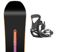 Pack snowboard." Nitro Prime Chroma Cam-out 26 + Fixations - Homme - Noir / Multicolore - taille 155 - modèle 2026