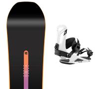 Pack snowboard." Nitro Prime Chroma Cam-out 26 + Fixations - Homme - Noir / Multicolore - taille 160W - modèle 2026