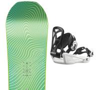 Pack snowboard." Nitro Ripper Youth X Volcom 25 + Fixations - Enfant - Vert - taille 132 - modèle 2025