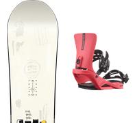 Pack snowboard." Nitro T1 White 26 + Fixations - Mixte - Blanc - taille 155W - modèle 2026