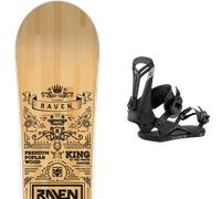 Pack snowboard." Raven Solid Classic Wood/black 26 + Fixations - Homme - Beige / Marron / Noir - taille 168W - modèle 2026