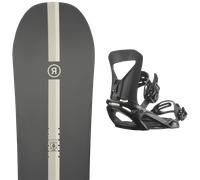 Pack snowboard." Ride Agenda 25 + Fixations - Homme - Noir / Beige - taille 161W - modèle 2025