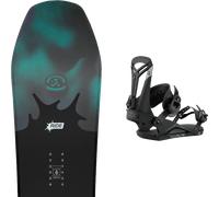 Pack snowboard." Ride Deep Fake Black/blue 26 + Fixations - Homme - Noir / Jaune / Bleu - taille 159 - modèle 2026