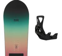 Pack snowboard." Ride Heartbreaker Black/multi 26 + Fixations - Femme - Noir / Vert / Rose - taille 150 - modèle 2026