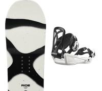 Pack snowboard." Ride Lowride White/black 27 + Fixations - Enfant - Noir / Blanc - taille 90 - modèle 2027