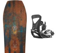 Pack snowboard." Ride Mtn Pig Brown/blue 26 + Fixations - Homme - Marron / Bleu / Noir - taille 160W - modèle 2026