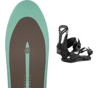 Pack snowboard." Ride Peace Seeker Brown/turquoise 26 + Fixations - Homme - Noir / Vert - taille 155W - modèle 2026