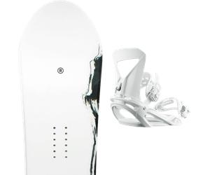 Pack snowboard." Ride Saturday White/black 26 + Fixations - Femme - Blanc / Noir - taille 142 - modèle 2026