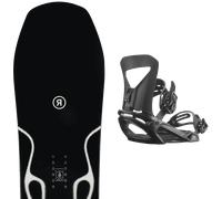 Pack snowboard." Ride Smokescreen 25 + Fixations - Homme - Noir / Gris - taille 158 - modèle 2025