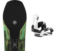 Pack snowboard." Ride Smokescreen Black/green 26 + Fixations - Homme - Noir / Vert - taille 157W - modèle 2026