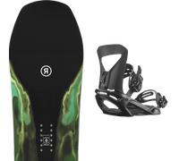 Pack snowboard." Ride Smokescreen Black/green 26 + Fixations - Homme - Noir / Vert - taille 158 - modèle 2026
