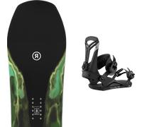 Pack snowboard." Ride Smokescreen Black/green 26 + Fixations - Homme - Noir / Vert - taille 162 - modèle 2026