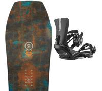 Pack snowboard." Ride Warpig Brown/blue 26 + Fixations - Mixte - Marron / Orange / Bleu - taille 158 - modèle 2026
