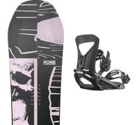 Pack snowboard." Rome Boneless Pink/black 26 + Fixations - Mixte - Noir / Rose - taille 160W - modèle 2026