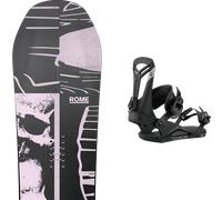 Pack snowboard." Rome Boneless Pink/black 26 + Fixations - Mixte - Noir / Rose - taille 160W - modèle 2026