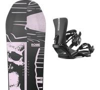 Pack snowboard." Rome Boneless Pink/black 26 + Fixations - Mixte - Noir / Rose - taille 160W - modèle 2026