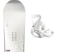 Pack snowboard." Rome Hype White/grey 26 + Fixations - Femme - Blanc - taille 147 - modèle 2026
