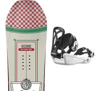 Pack snowboard." Rome Minishred 25 + Fixations - Enfant - Rouge / Beige / Vert - taille 100 - modèle 2025