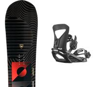 Pack snowboard." Rossignol Evader Black/red 26 + Fixations - Homme - Noir / Multicolore - taille 159 - modèle 2026