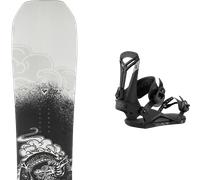 Pack snowboard." Rossignol Juggernaut Black/white 27 + Fixations - Homme - Gris / Noir - taille 152 - modèle 2027
