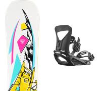 Pack snowboard." Rossignol Retox White/multi 26 + Fixations - Homme - Blanc / Rose / Bleu - taille 153 - modèle 2026