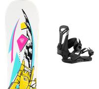 Pack snowboard." Rossignol Retox White/multi 26 + Fixations - Homme - Blanc / Rose / Bleu - taille 156 - modèle 2026