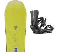 Pack snowboard." Rossignol Super Revenant Yellow 26 + Fixations - Homme - Jaune - taille 163W - modèle 2026