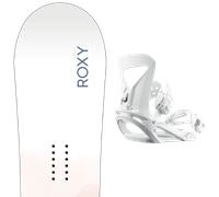 Pack snowboard." Roxy Raina 25 + Fixations - Femme - Marron / Blanc / Beige - taille 147 - modèle 2025