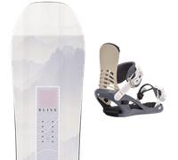 Pack snowboard." Salomon Bliss Black/white/pink 25 + Fixations - Femme - Blanc / Noir / Rose - taille 144 - modèle 2025