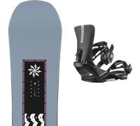 Pack snowboard." Salomon Kickback 26 + Fixations - Homme - Bleu - taille 155W - modèle 2026