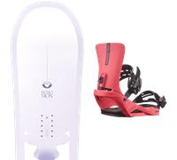Pack snowboard." Salomon Lotus White/purple 26 + Fixations - Femme - Blanc / Violet - taille 155 - modèle 2026