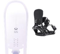 Pack snowboard." Salomon Lotus White/purple 26 + Fixations - Femme - Blanc / Violet - taille 155 - modèle 2026