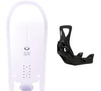 Pack snowboard." Salomon Lotus White/purple 26 + Fixations - Femme - Blanc / Violet - taille 155 - modèle 2026