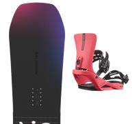 Pack snowboard." Salomon No Drama White/black/pink 25 + Fixations - Femme - Noir / Blanc / Rose - taille 149 - modèle 2025