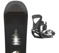 Pack snowboard." Salomon Pulse White/black/khaki 26 + Fixations - Homme - Blanc / Noir / Gris - taille 145 - modèle 2026