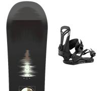 Pack snowboard." Salomon Pulse White/black/khaki 26 + Fixations - Homme - Blanc / Noir / Gris - taille 156 - modèle 2026