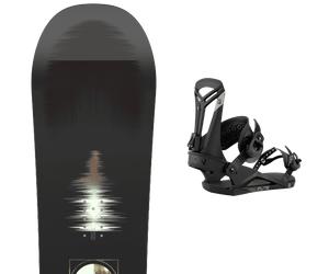 Pack snowboard." Salomon Pulse White/black/khaki 26 + Fixations - Homme - Blanc / Noir / Gris - taille 158W - modèle 2026