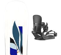 Pack snowboard." Salomon Rumble Fish White/black/blue 25 + Fixations - Femme - Blanc / Bleu - taille 144 - modèle 2025