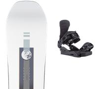 Pack snowboard." Salomon Sight Black/grey/white 25 + Fixations - Homme - Blanc / Gris / Noir - taille 158W - modèle 2025