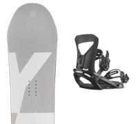 Pack snowboard." Yes Basic Grey/white 26 + Fixations - Homme - Gris / Blanc - taille 159W - modèle 2026