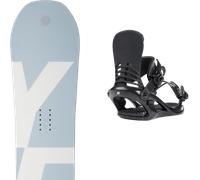 Pack snowboard." Yes Basic W Light Blue/white 26 + Fixations - Femme - Gris / Bleu / Blanc - taille 149 - modèle 2026