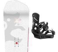 Pack snowboard." Yes Greats Uninc. 25 + Fixations - Homme - Blanc / Gris / Rouge - taille 154 - modèle 2025