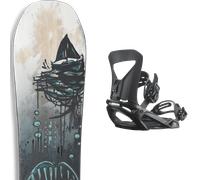 Pack snowboard." Yes Pick Your Line Black/grey 26 + Fixations - Homme - Noir / Blanc / Gris - taille 156 - modèle 2026