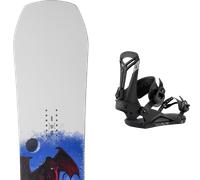Pack snowboard." Yes Sender White/multi 26 + Fixations - Homme - Blanc / Multicolore - taille 158 - modèle 2026
