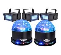 Pack Soirée FIESTA 2 SUNMAGIC + 3 LED STROBE BLANC Blanc G