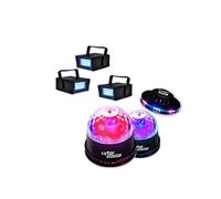 Pack Soirée FIESTA 2 SUNMAGIC + 3 LED STROBE BLANC + Effet OVNI RVB