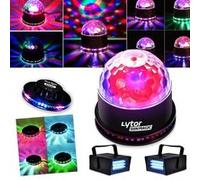 Pack Soirée FIESTA SUNMAGIC + 2 LED STROBE BLANC + effet OVNI RVB Blanc G
